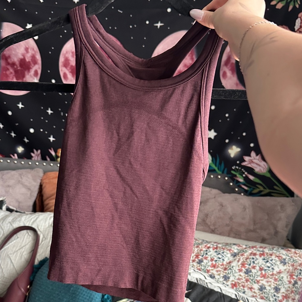Lululemon Sleeveless Burgundy Top